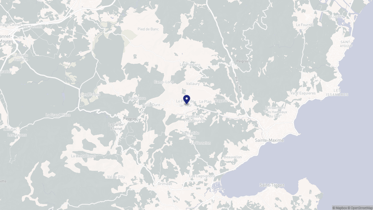 Aperçu cartographique de Le Plan-de-la-Tour, centré sur la commune