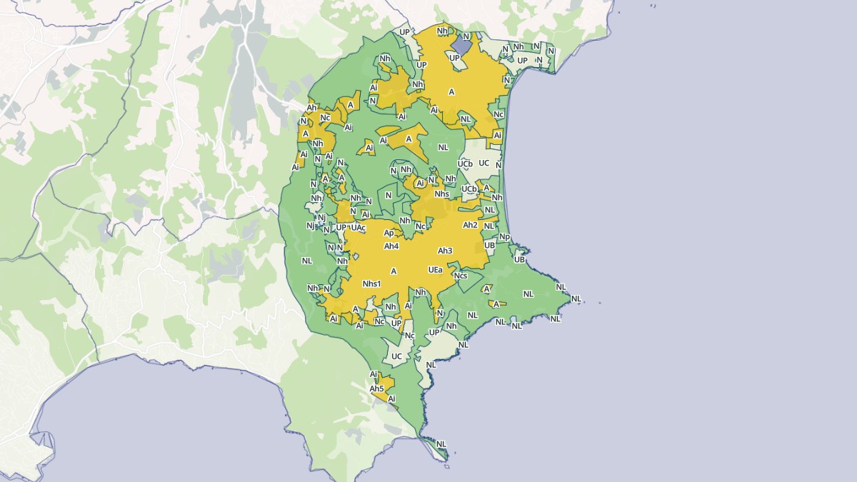 Aperçu cartographique de Ramatuelle, centré sur la commune