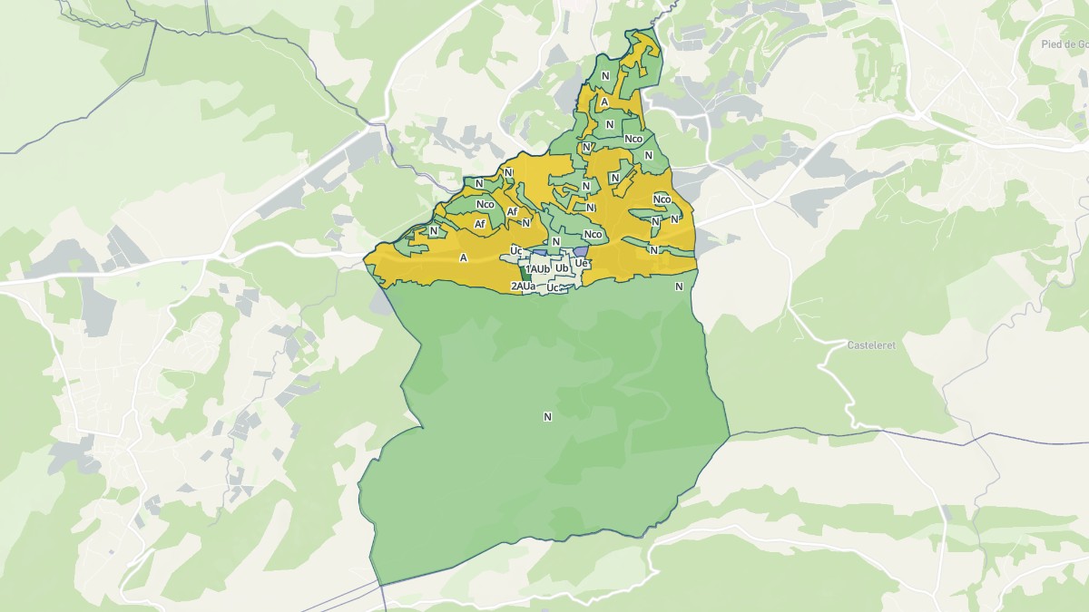 Aperçu cartographique de Rougiers, centré sur la commune