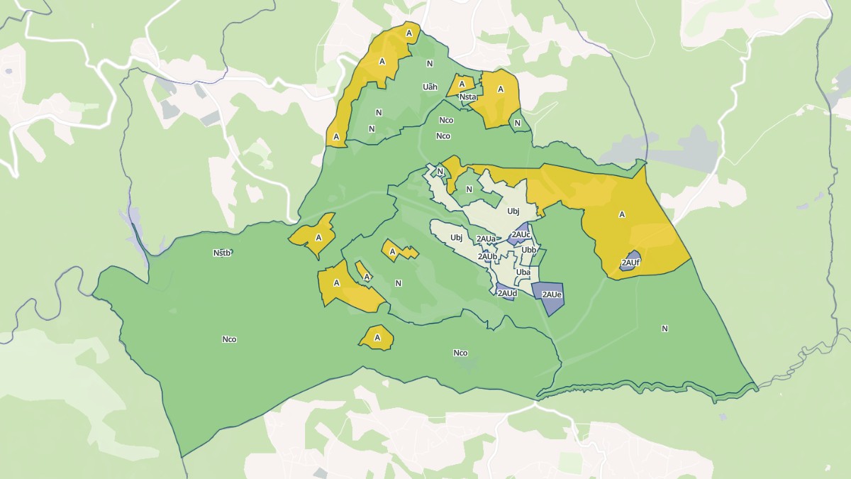 Aperçu cartographique de Saint-Paul-en-Forêt, centré sur la commune