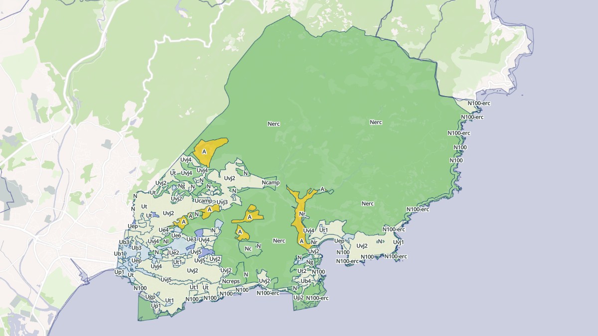 Aperçu cartographique de Saint-Raphaël, centré sur la commune