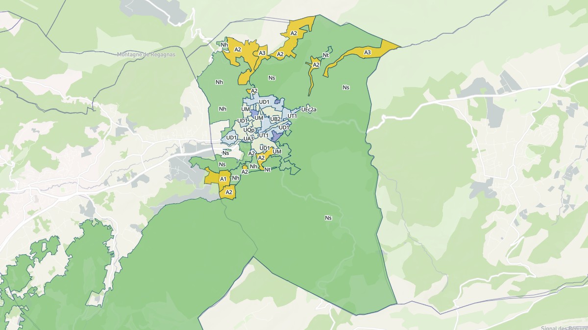 Aperçu cartographique de Saint-Zacharie, centré sur la commune