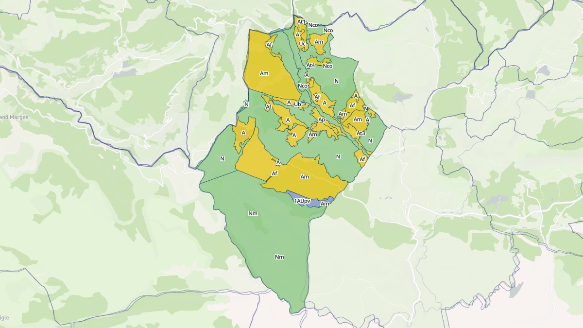 Aperçu cartographique de Trigance, centré sur la commune