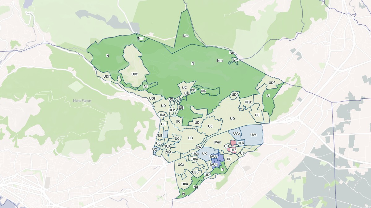 Aperçu cartographique de La Valette-du-Var, centré sur la commune