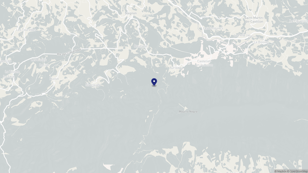 Aperçu cartographique de Auribeau, centré sur la commune