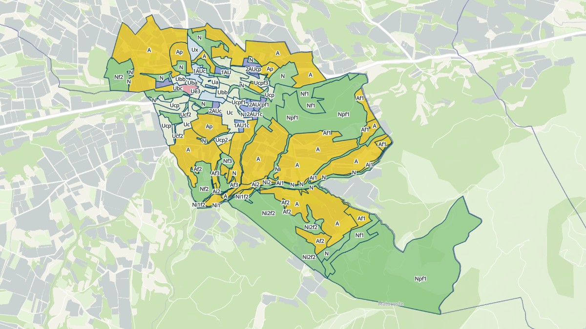 Aperçu cartographique de La Bastidonne, centré sur la commune