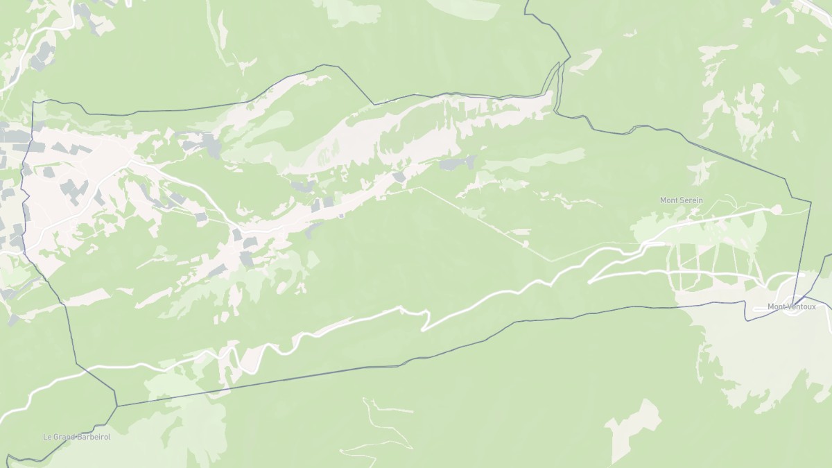 Aperçu cartographique de Beaumont-du-Ventoux, centré sur la commune