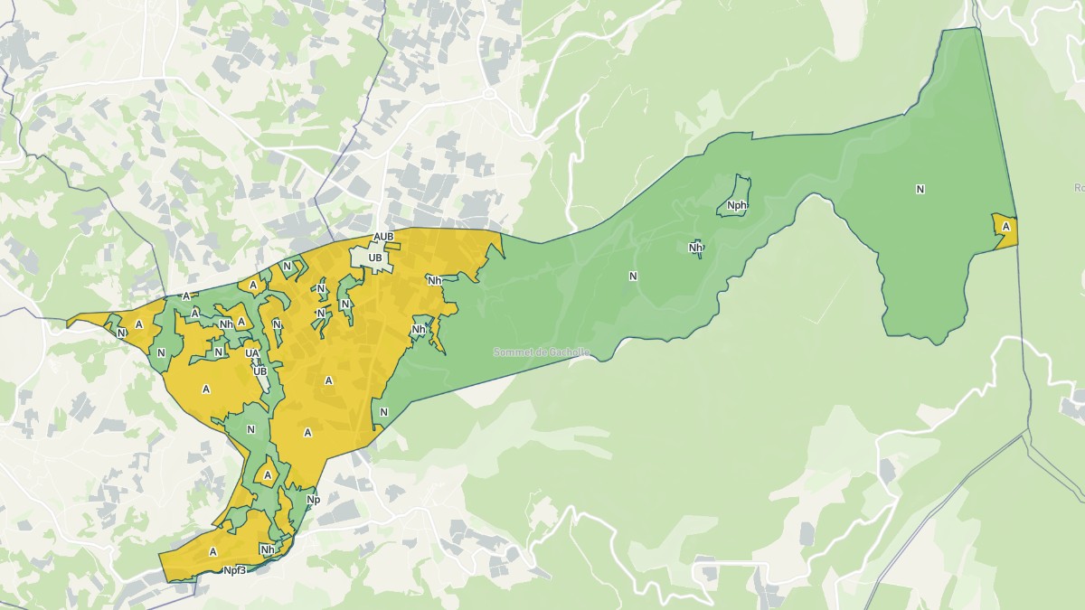 Aperçu cartographique de Blauvac, centré sur la commune