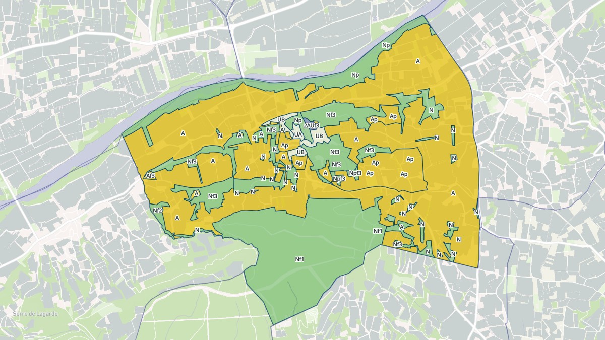 Aperçu cartographique de Buisson, centré sur la commune