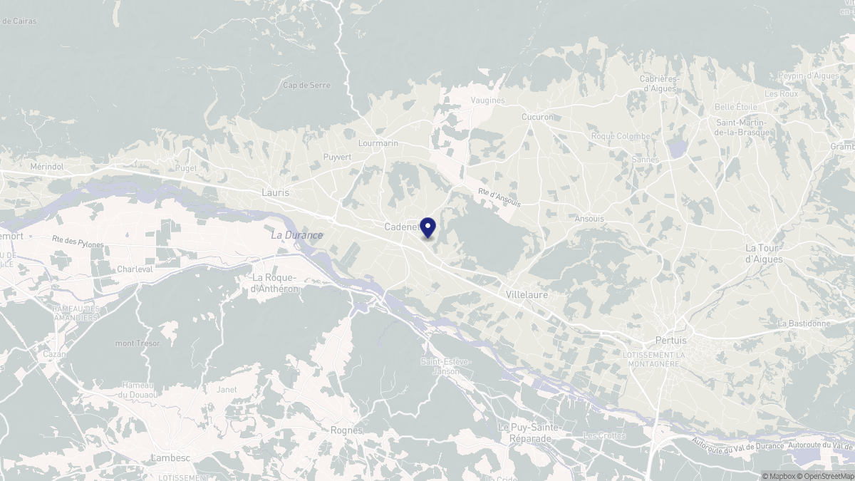 Aperçu cartographique de Cadenet, centré sur la commune
