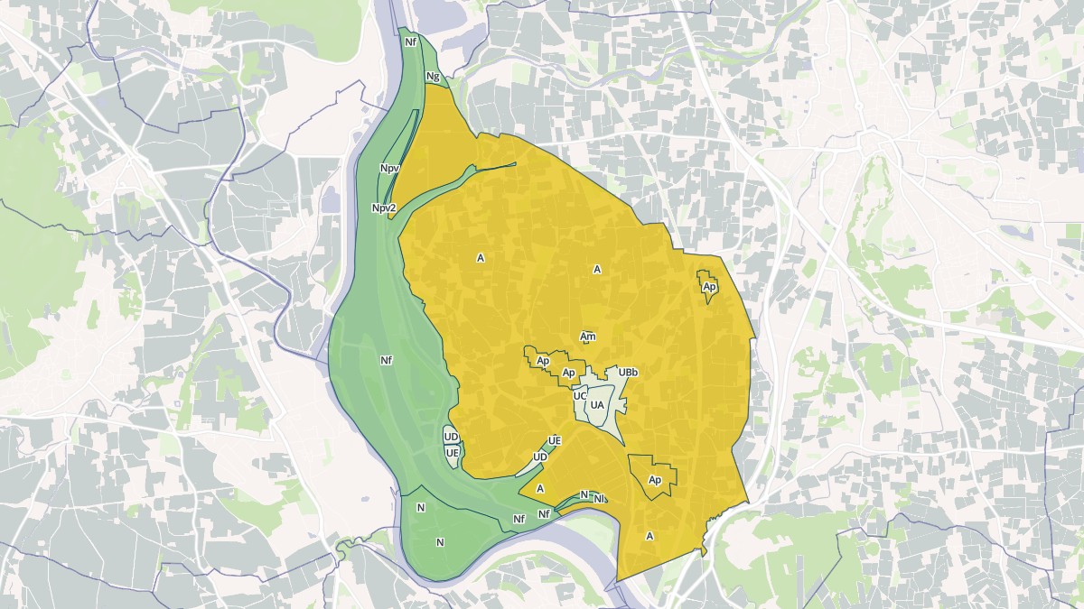 Aperçu cartographique de Caderousse, centré sur la commune