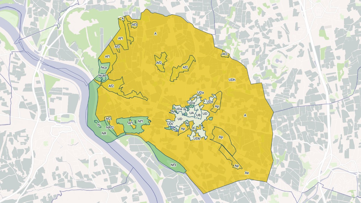 Aperçu cartographique de Châteauneuf-du-Pape, centré sur la commune