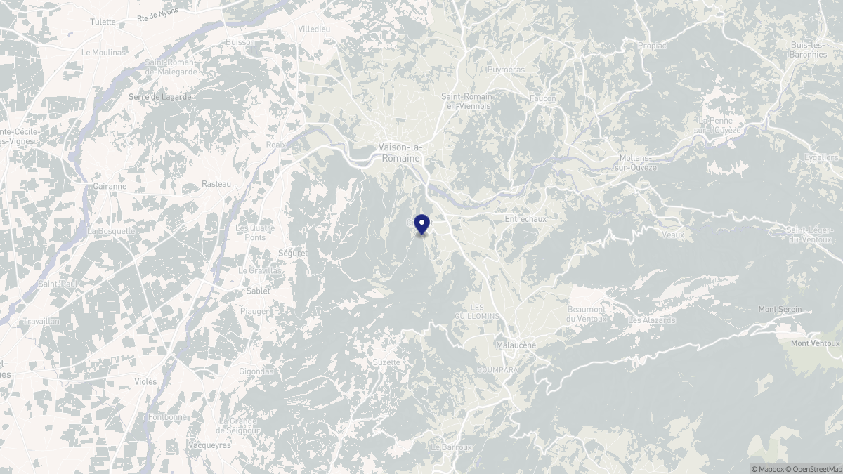 Aperçu cartographique de Crestet, centré sur la commune