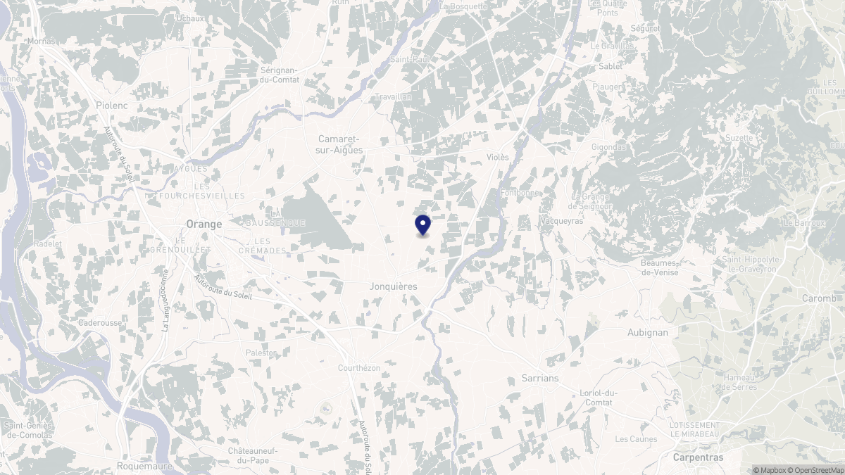 Aperçu cartographique de Jonquières, centré sur la commune