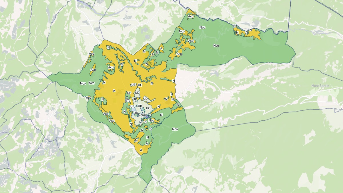 Aperçu cartographique de Malaucène, centré sur la commune