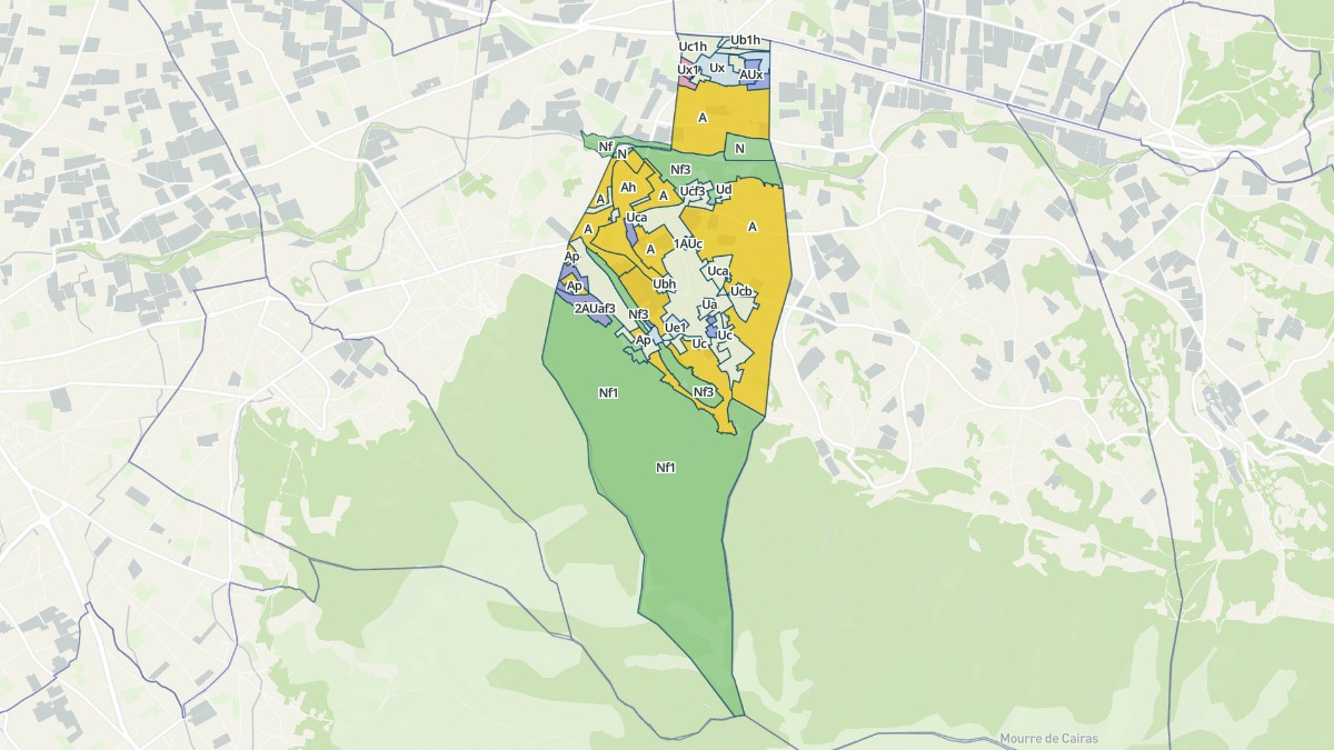 Aperçu cartographique de Maubec, centré sur la commune