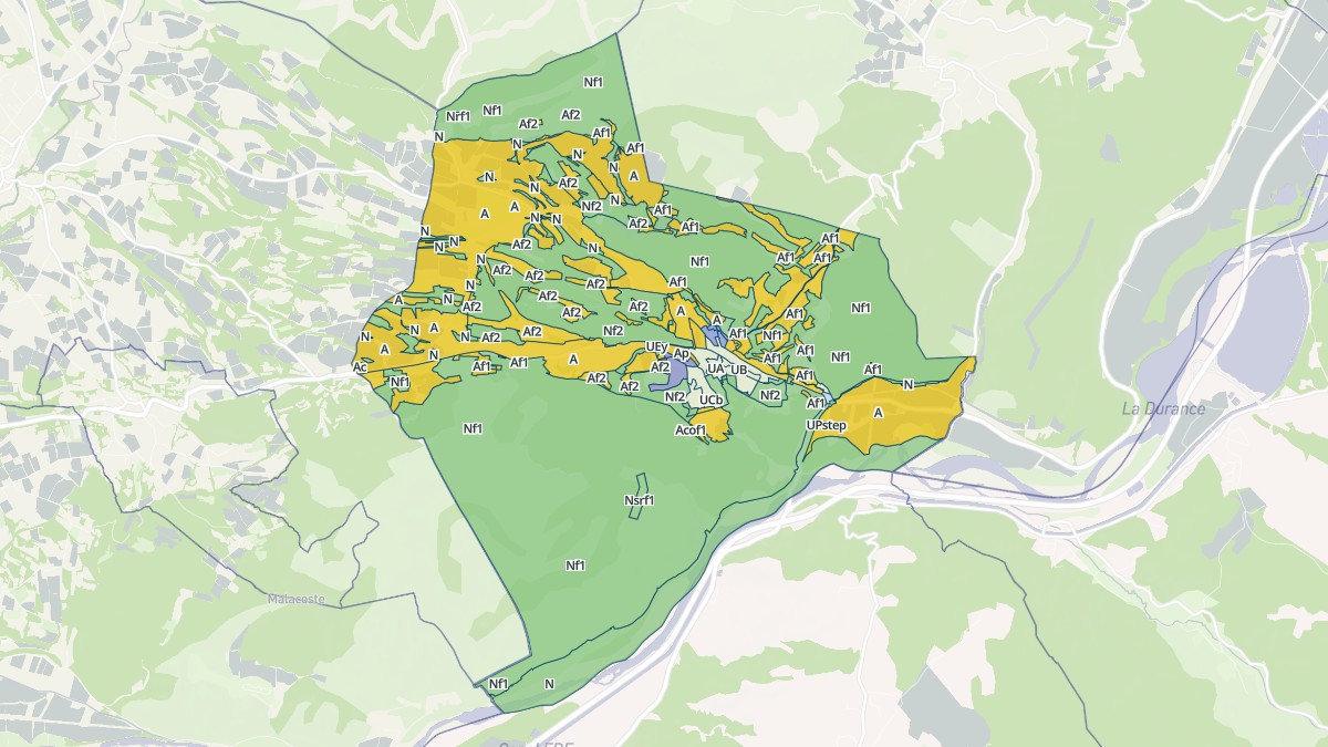 Aperçu cartographique de Mirabeau, centré sur la commune