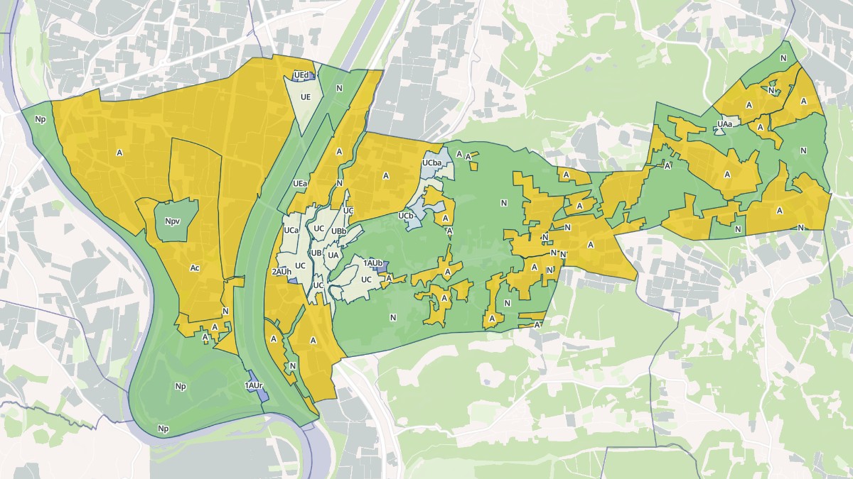 Aperçu cartographique de Mondragon, centré sur la commune