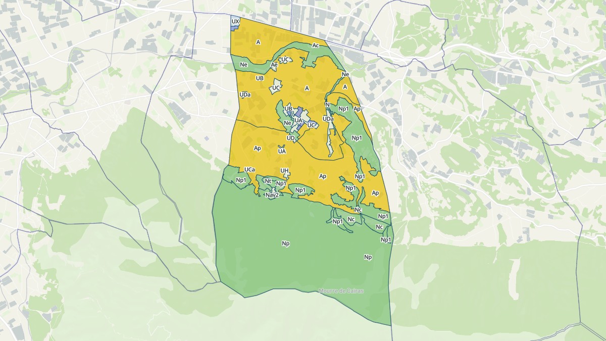 Aperçu cartographique de Oppède, centré sur la commune