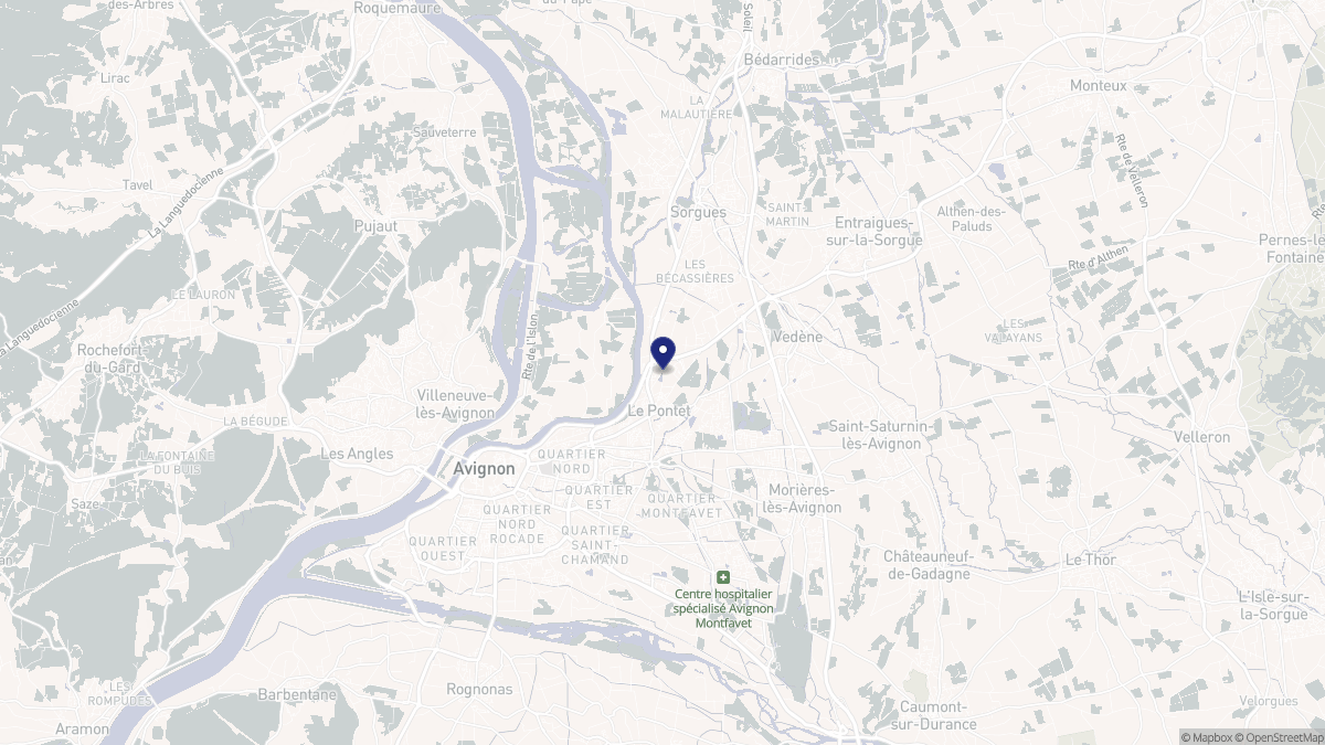 Aperçu cartographique de Le Pontet, centré sur la commune