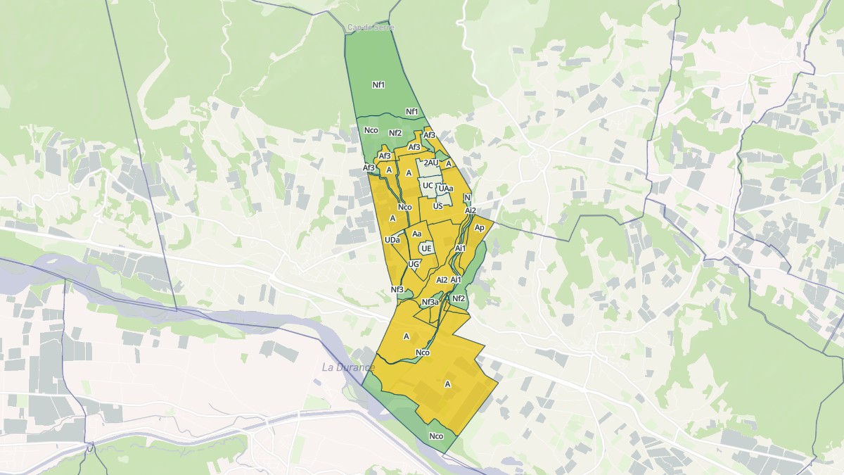 Aperçu cartographique de Puyvert, centré sur la commune