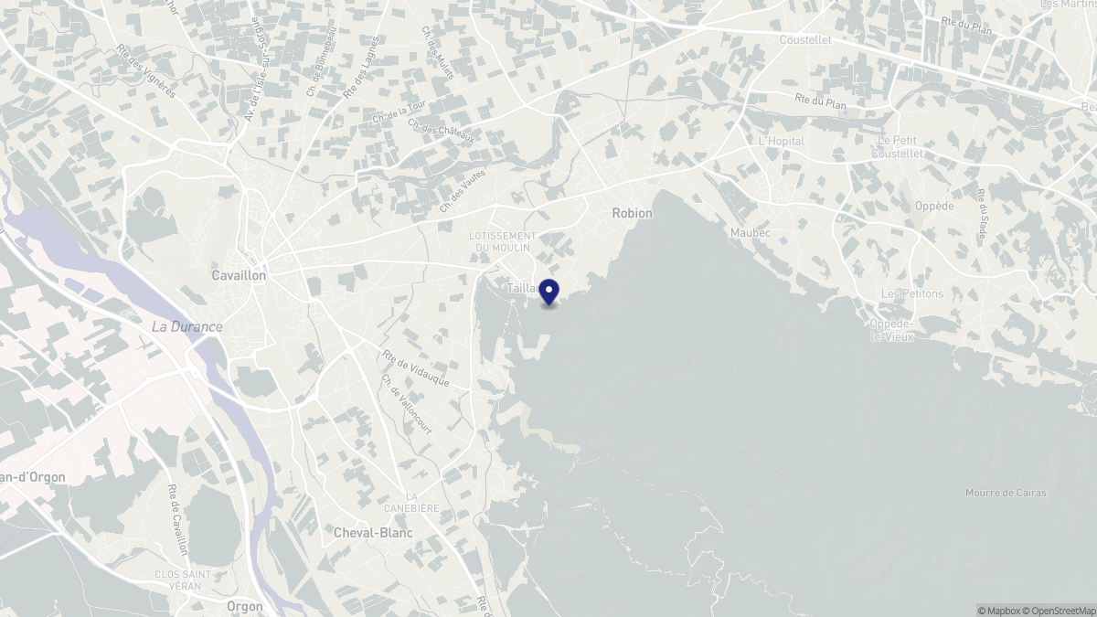 Aperçu cartographique de Taillades, centré sur la commune