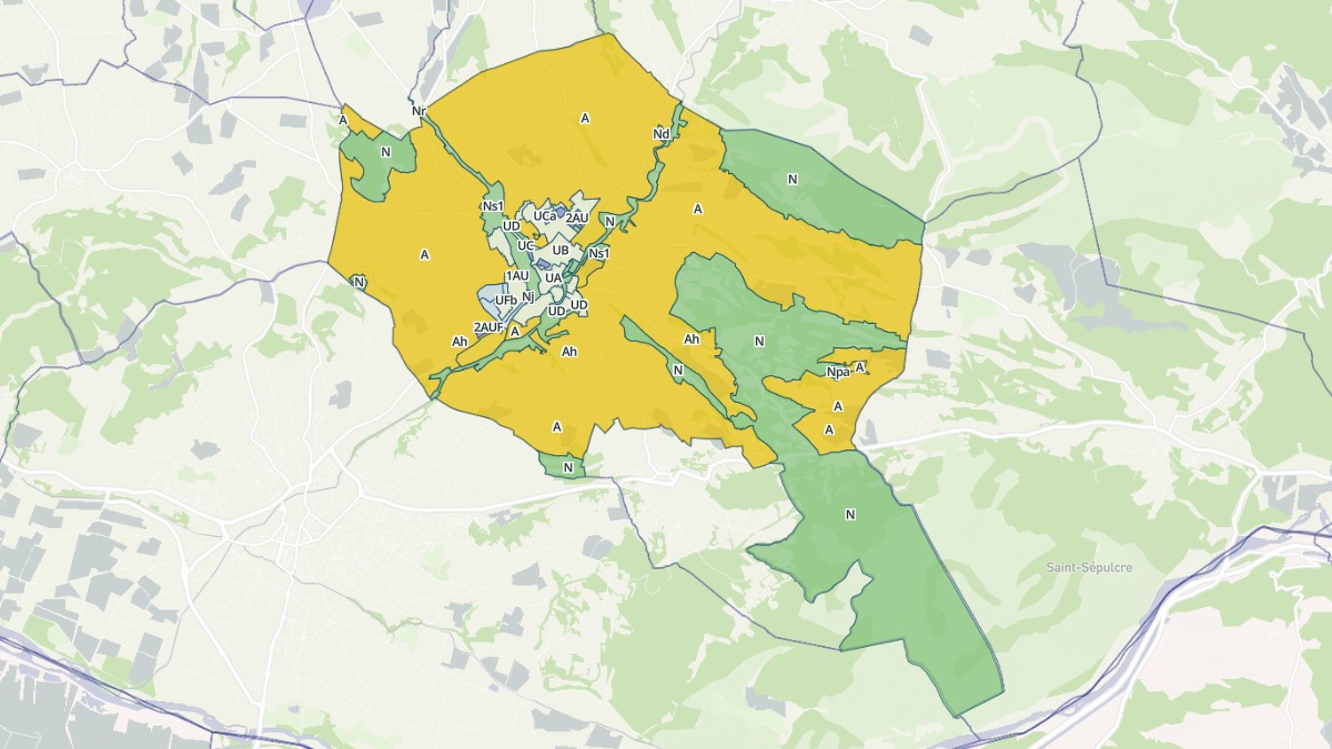 Aperçu cartographique de La Tour-d'Aigues, centré sur la commune
