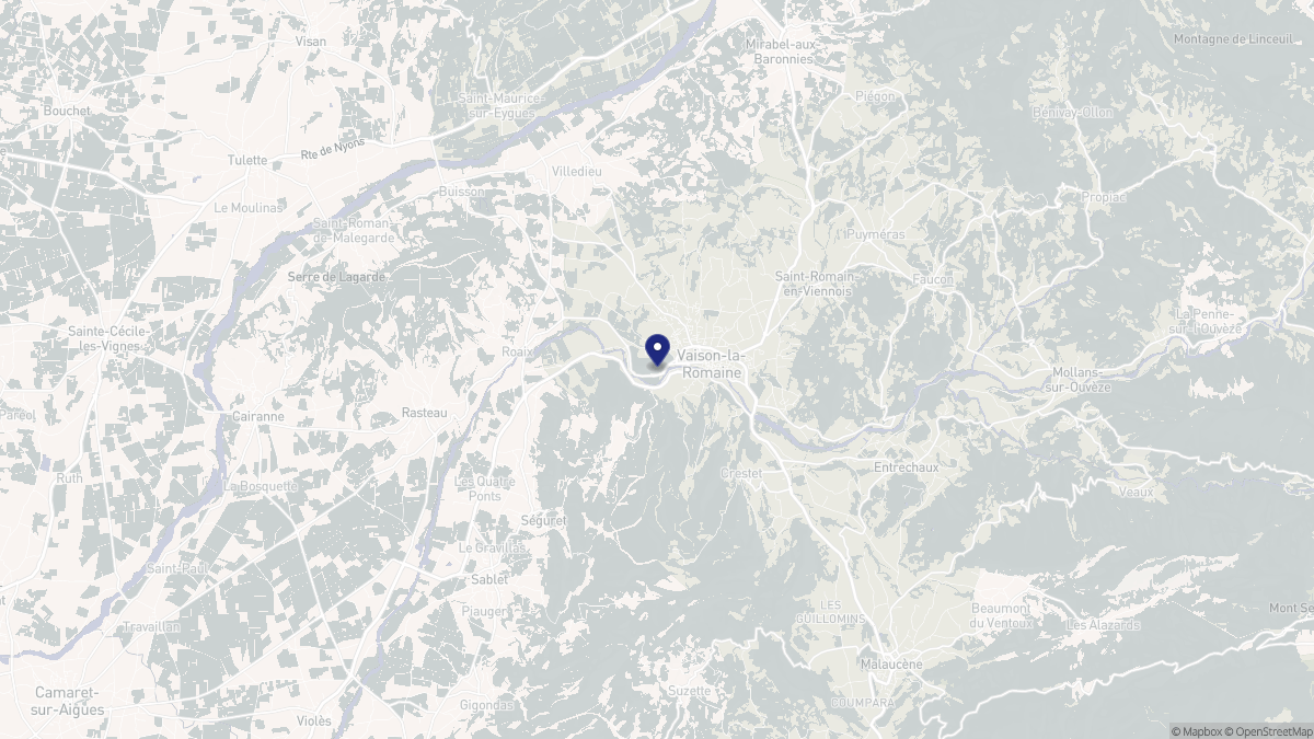 Aperçu cartographique de Vaison-la-Romaine, centré sur la commune