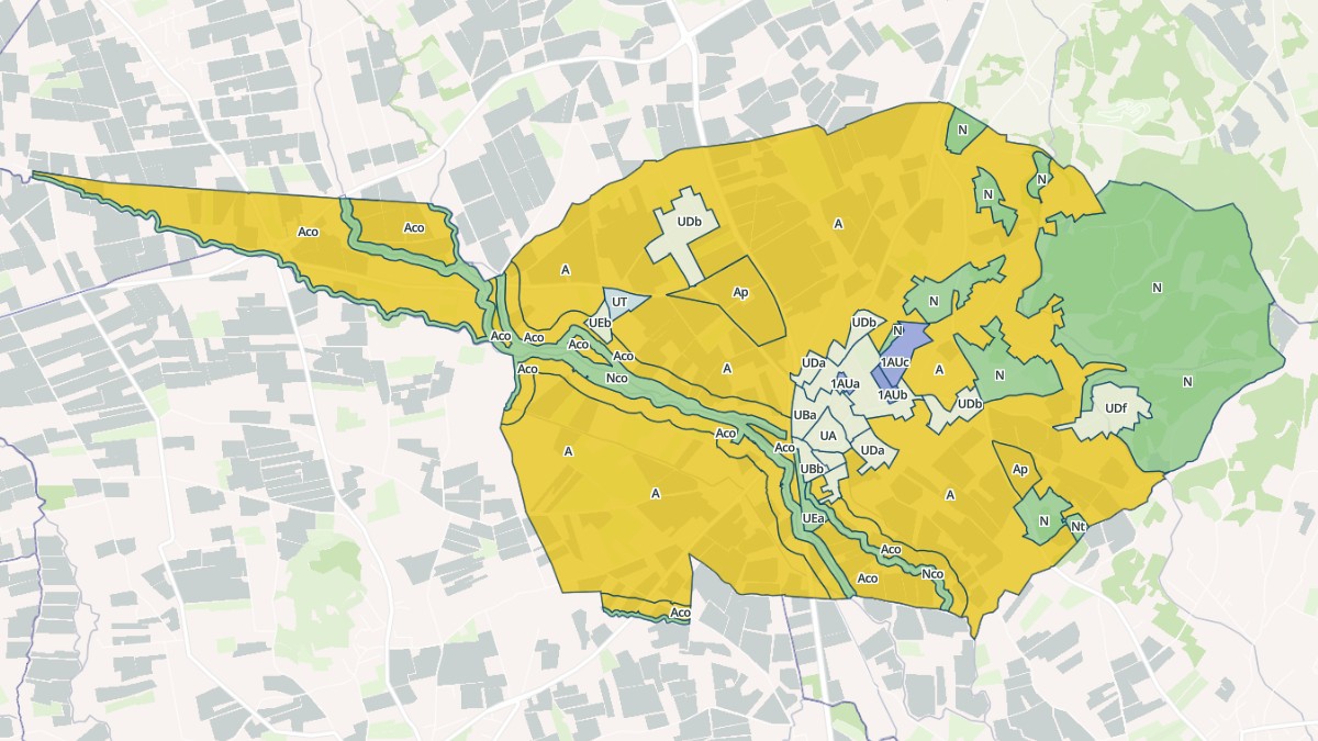 Aperçu cartographique de Velleron, centré sur la commune