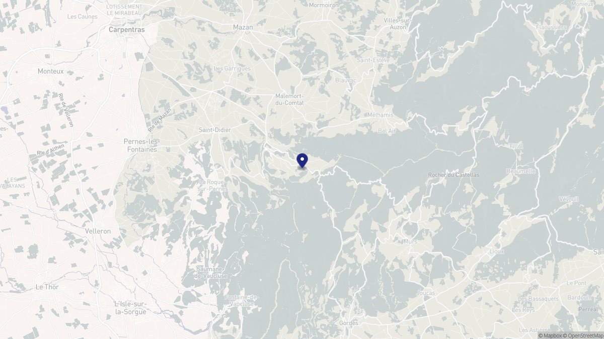 Aperçu cartographique de Venasque, centré sur la commune