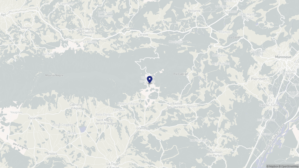 Aperçu cartographique de Vitrolles-en-Lubéron, centré sur la commune