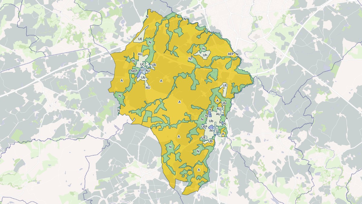 Aperçu cartographique de Aubigny-Les Clouzeaux, centré sur la commune