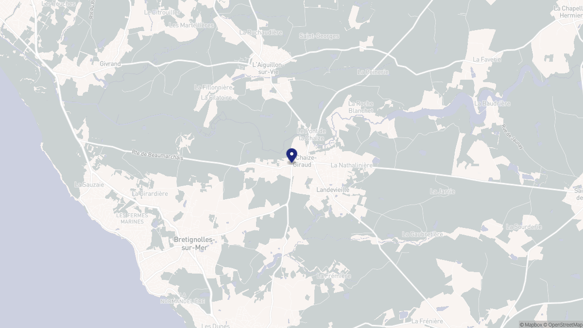 Aperçu cartographique de La Chaize-Giraud, centré sur la commune