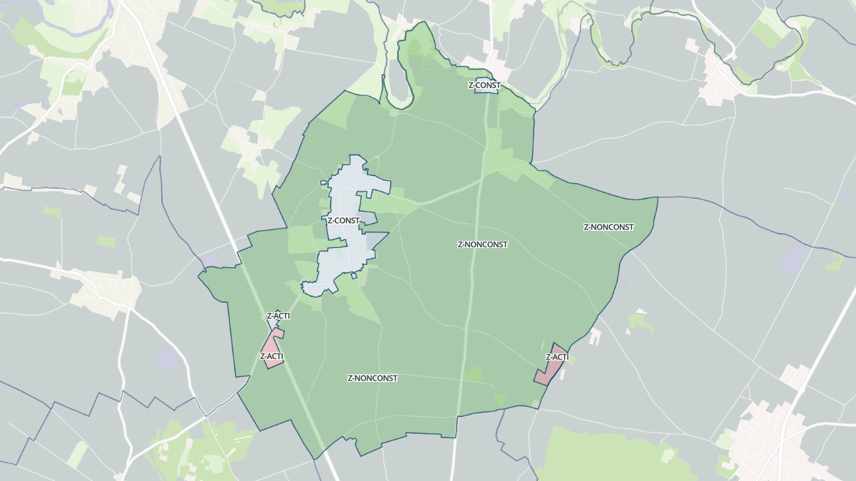 Aperçu cartographique de Corpe, centré sur la commune