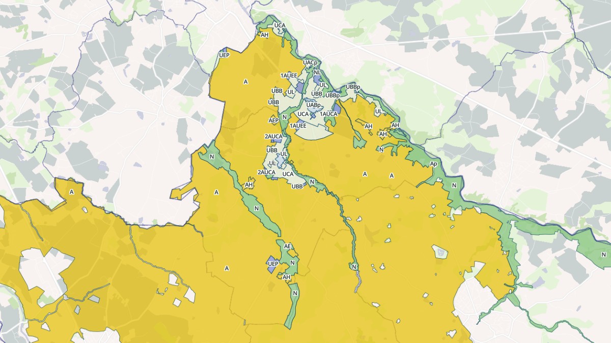 Aperçu cartographique de Cugand-la-Bernardière, centré sur la commune