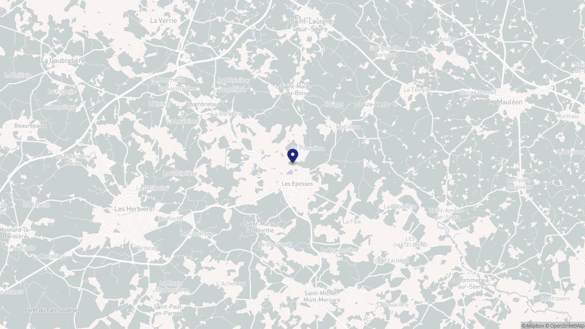 Aperçu cartographique de Les Epesses, centré sur la commune