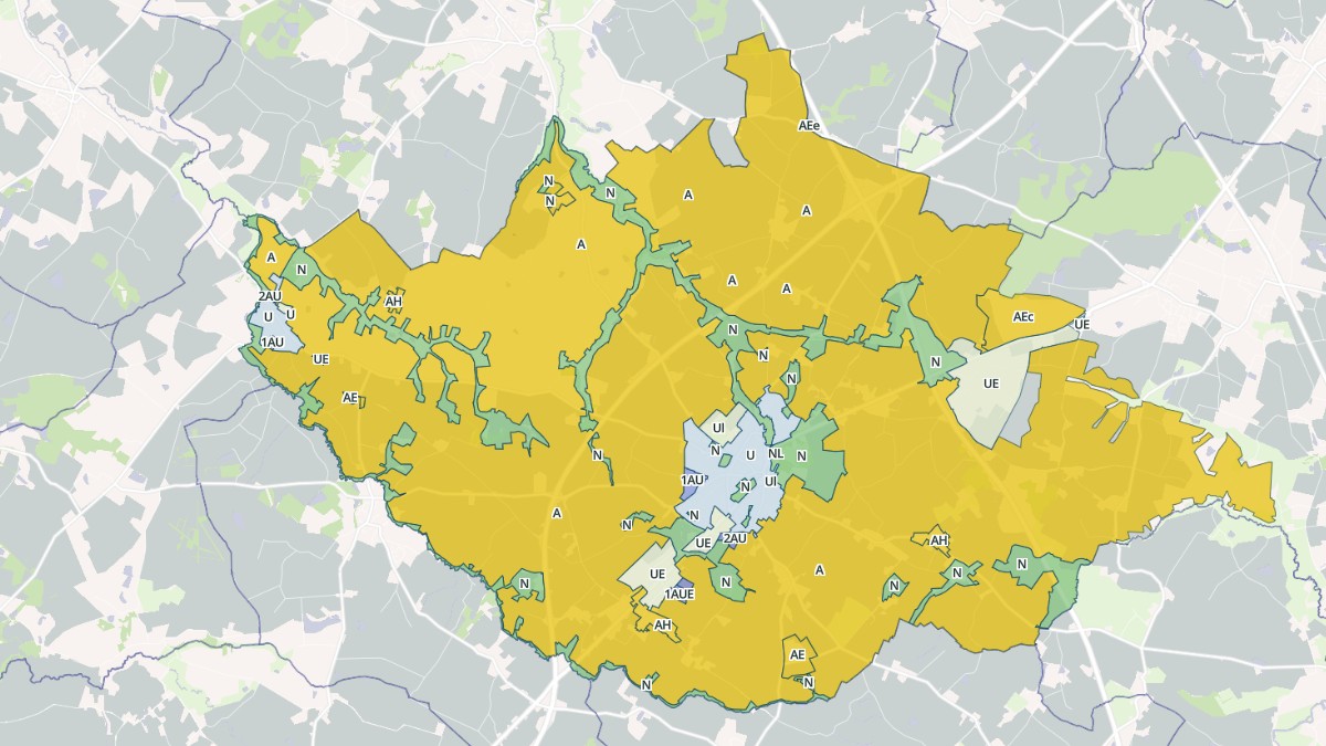 Aperçu cartographique de Essarts-en-Bocage, centré sur la commune