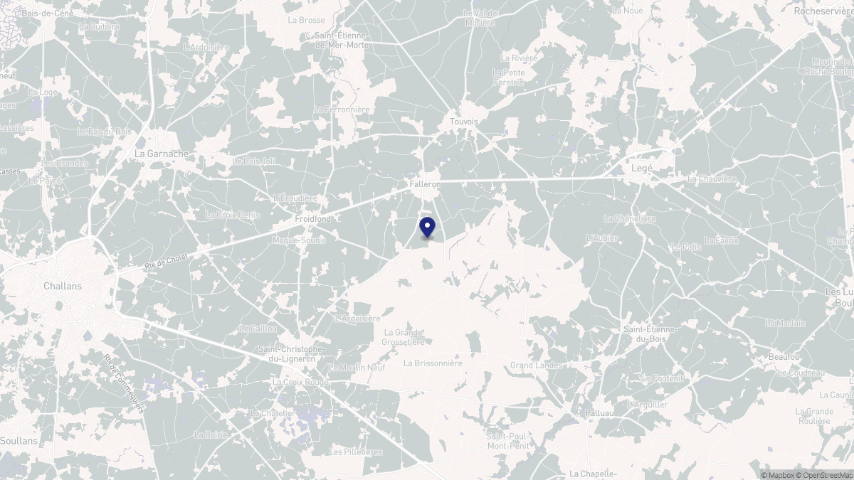 Aperçu cartographique de Falleron, centré sur la commune