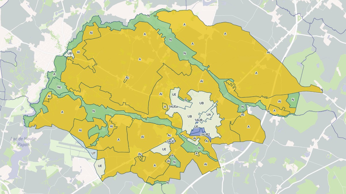 Aperçu cartographique de La Ferrière, centré sur la commune
