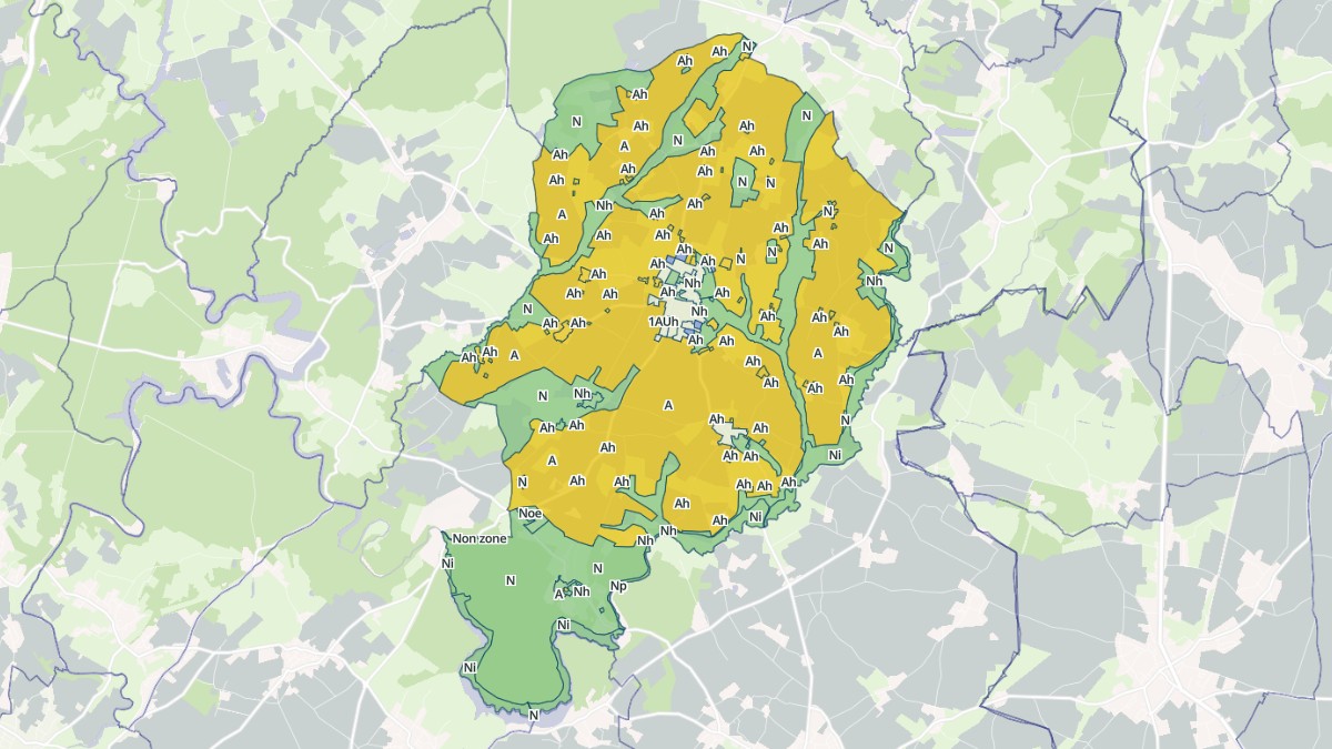 Aperçu cartographique de Foussais-Payré, centré sur la commune