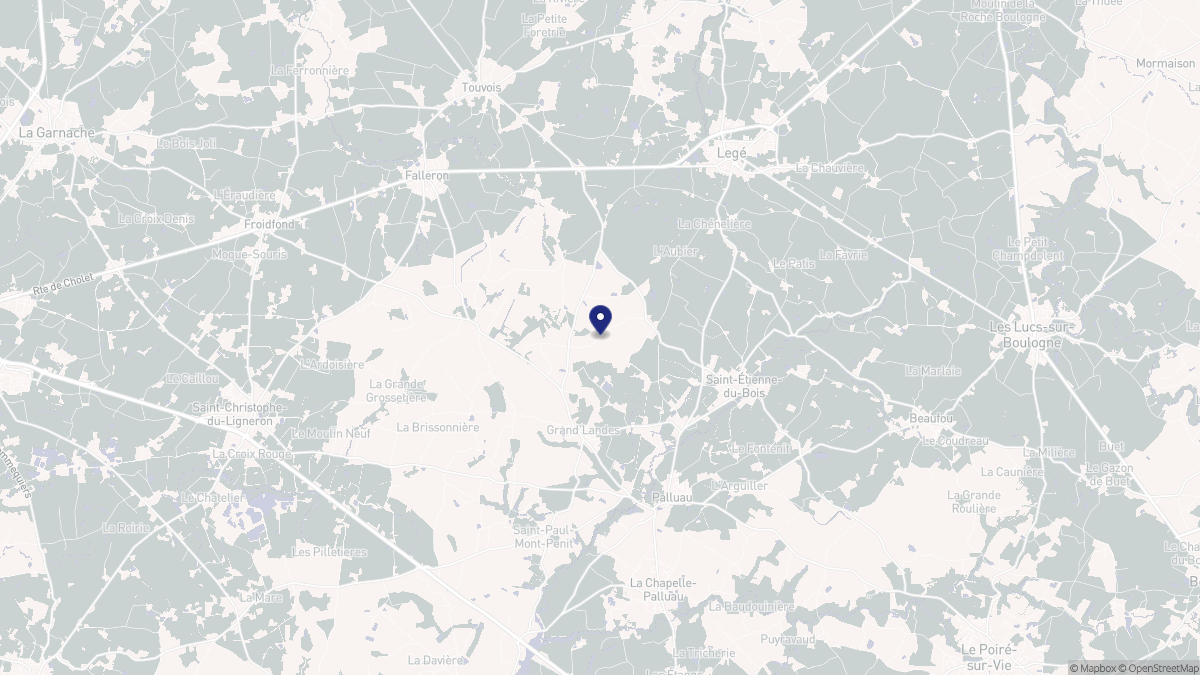 Aperçu cartographique de Grand'Landes, centré sur la commune