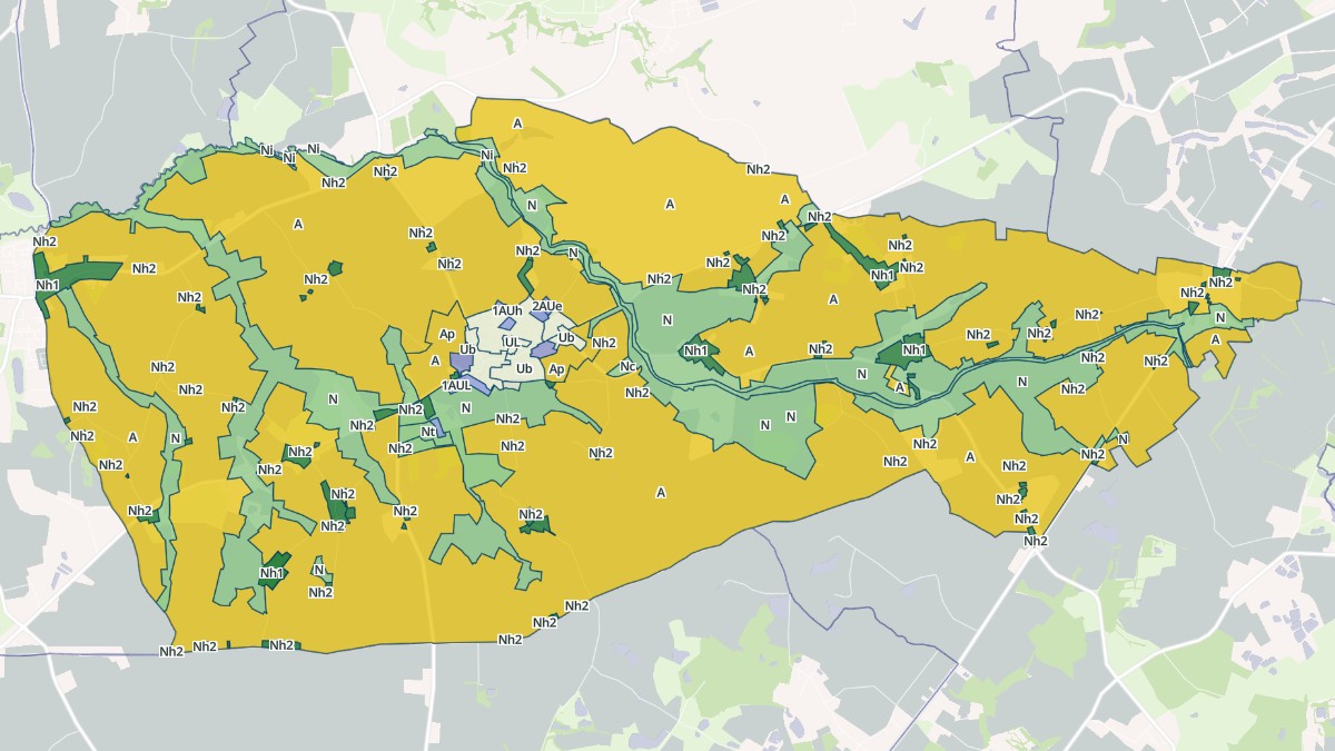 Aperçu cartographique de Grosbreuil, centré sur la commune