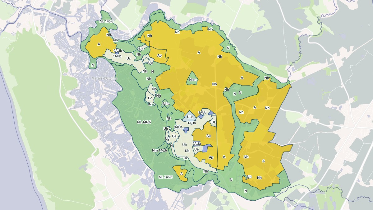 Aperçu cartographique de L'Île-d'Olonne, centré sur la commune