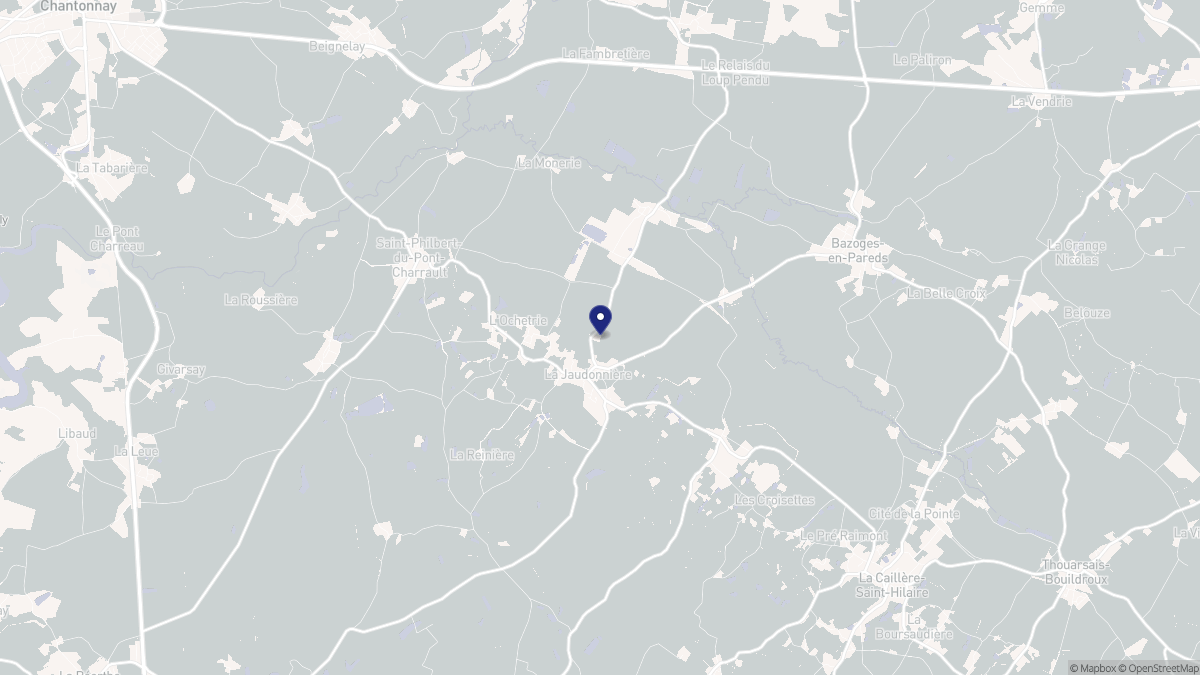 Aperçu cartographique de La Jaudonnière, centré sur la commune
