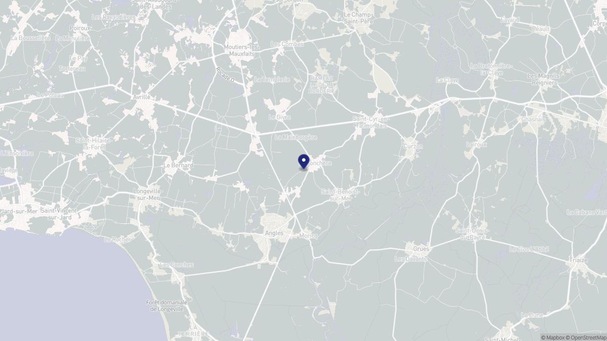 Aperçu cartographique de La Jonchère, centré sur la commune