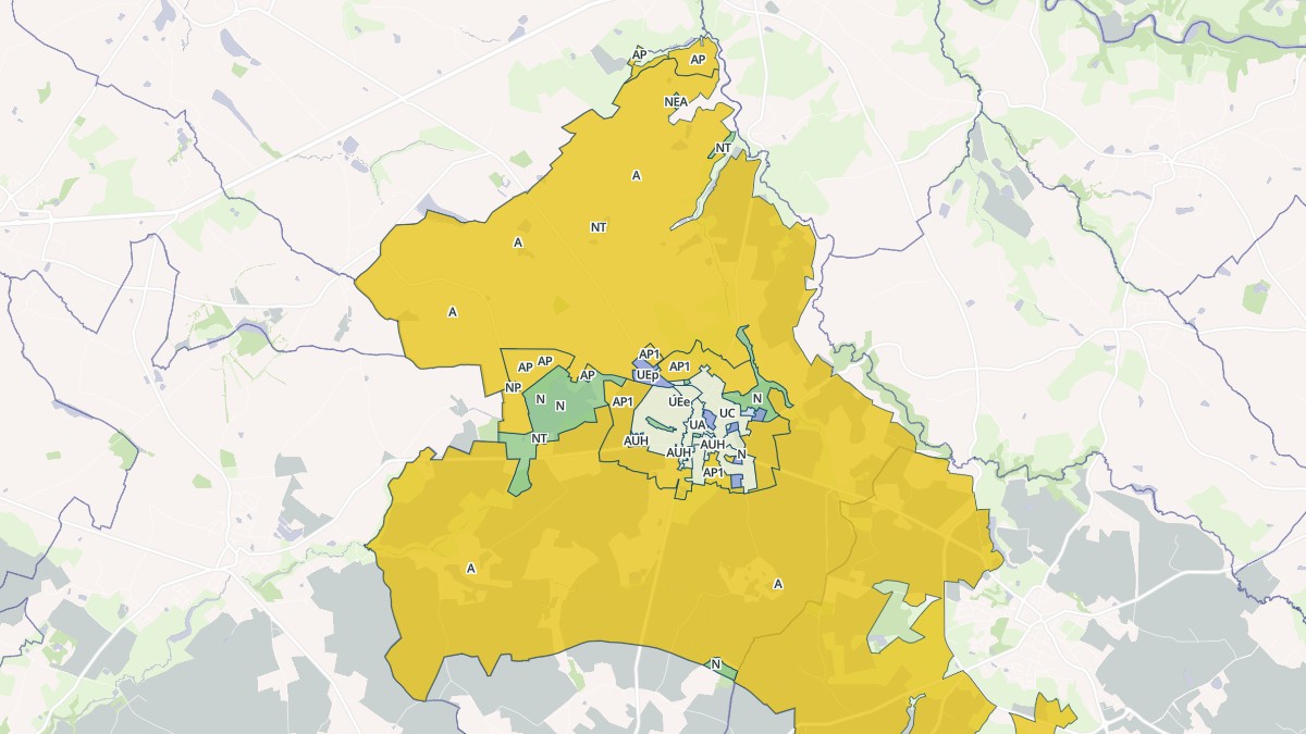 Aperçu cartographique de Les Landes-Genusson, centré sur la commune