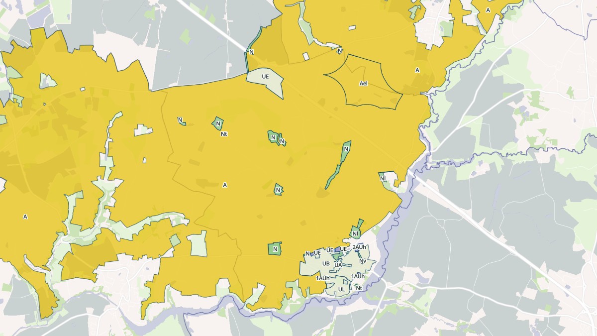 Aperçu cartographique de Maché, centré sur la commune