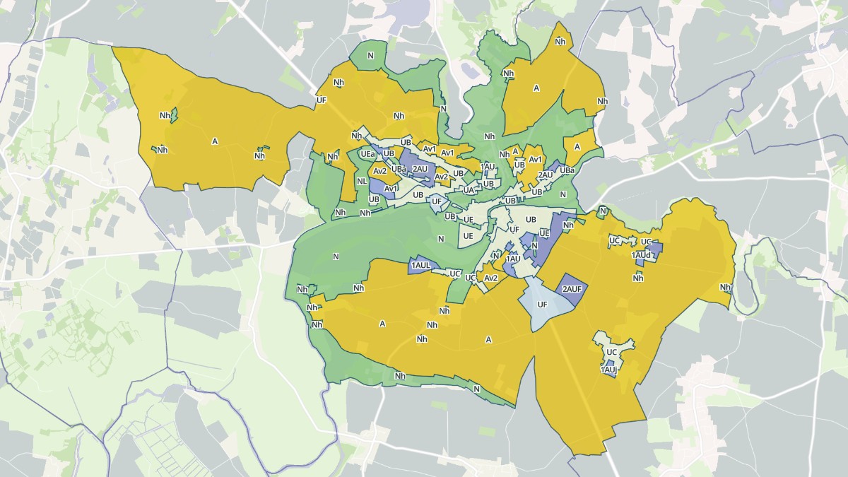 Aperçu cartographique de Mareuil-sur-Lay-Dissais, centré sur la commune