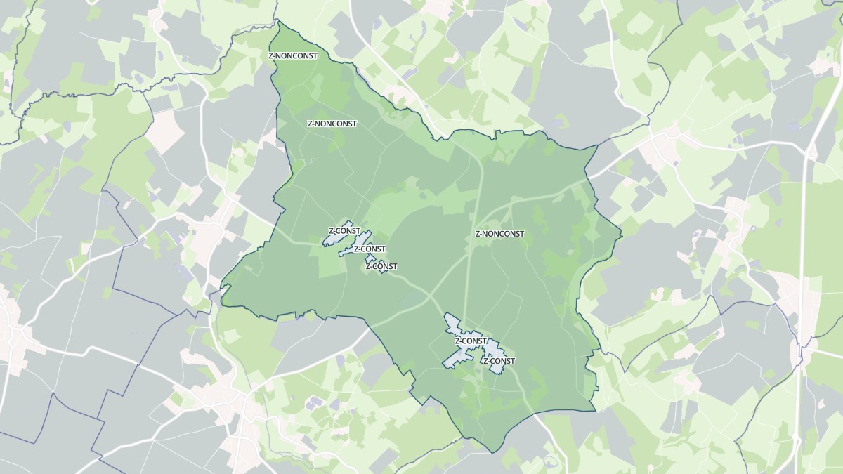 Aperçu cartographique de Marsais-Sainte-Radégonde, centré sur la commune