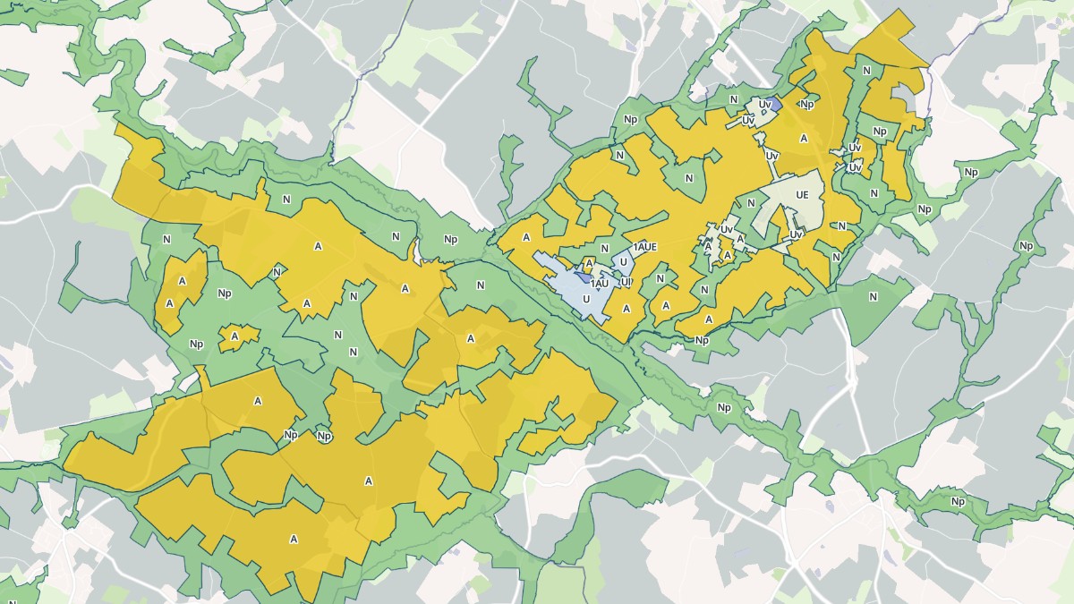 Aperçu cartographique de La Meilleraie-Tillay, centré sur la commune